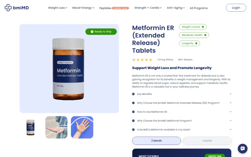 bmiMD website screenshot