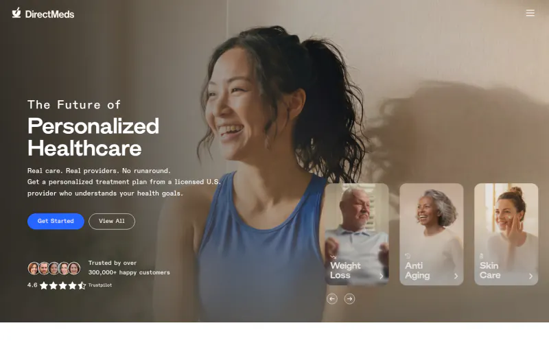 Direct Meds GLP-1 homepage