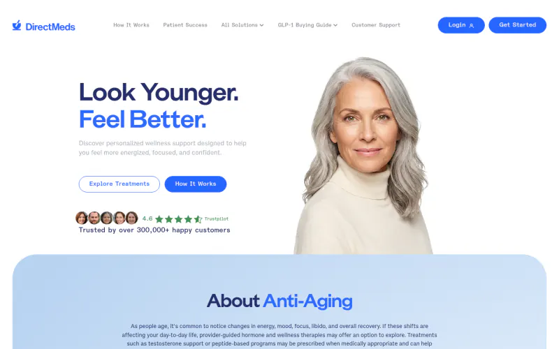 Direct Meds GLP-1 website screenshot
