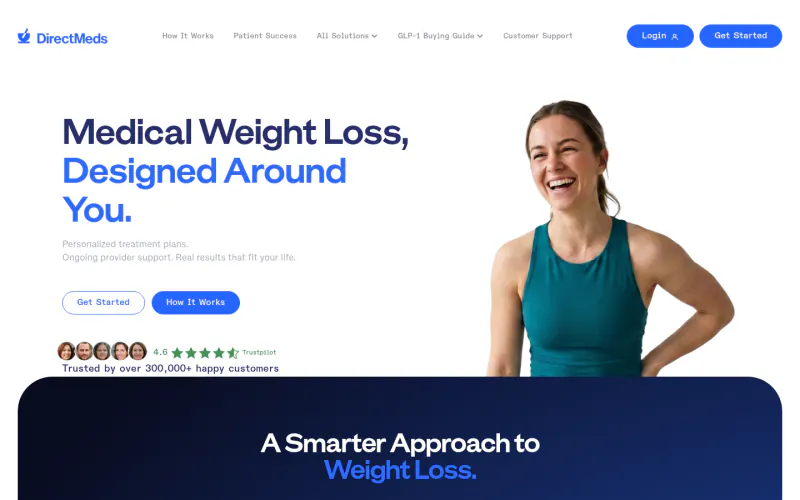 Direct Meds GLP-1 website screenshot