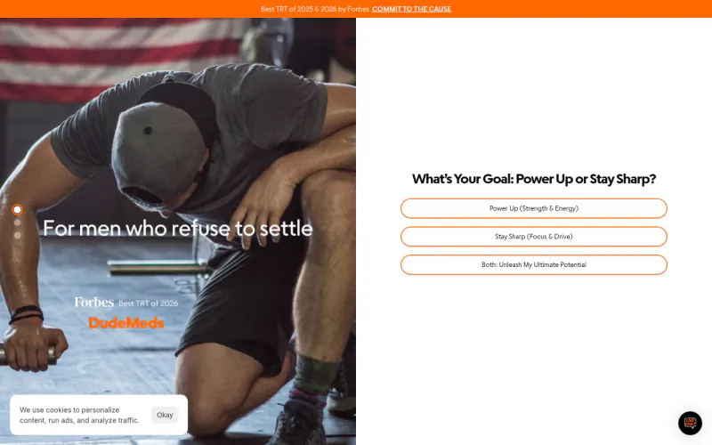 DudeMeds website screenshot