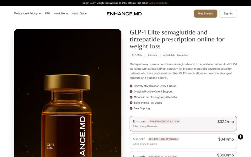 Enhance MD website screenshot