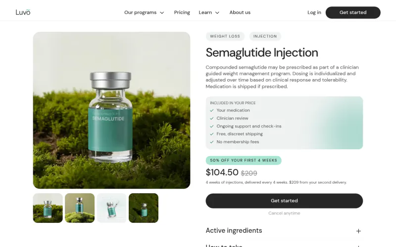 Luvo Health website screenshot