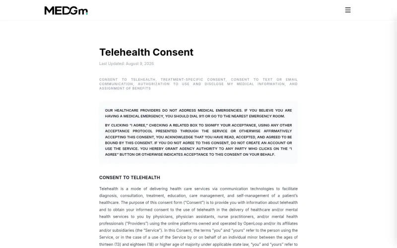MEDGm website screenshot