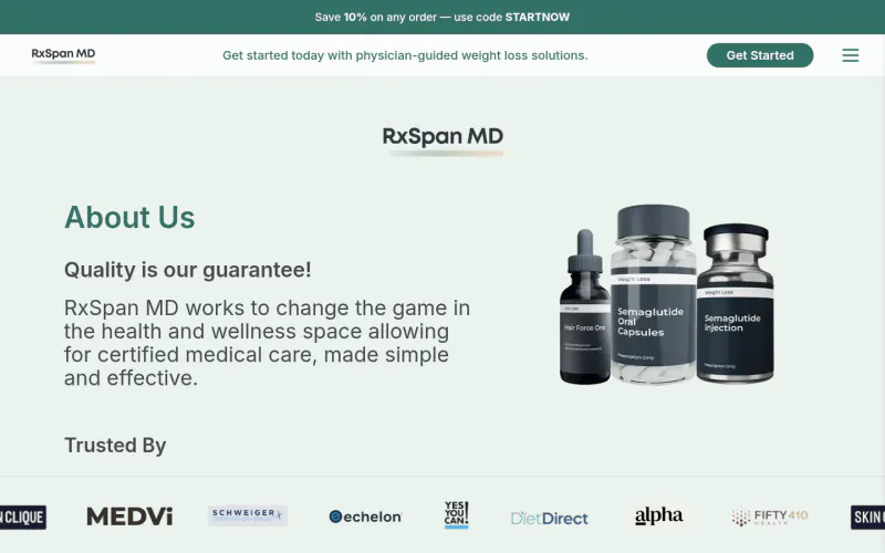 RxSpan MD website screenshot