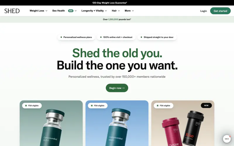 ShedRx homepage