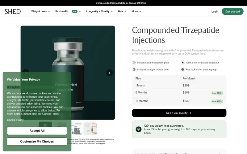 ShedRx website screenshot