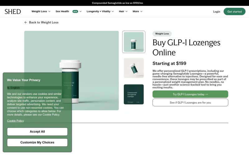 ShedRx website screenshot