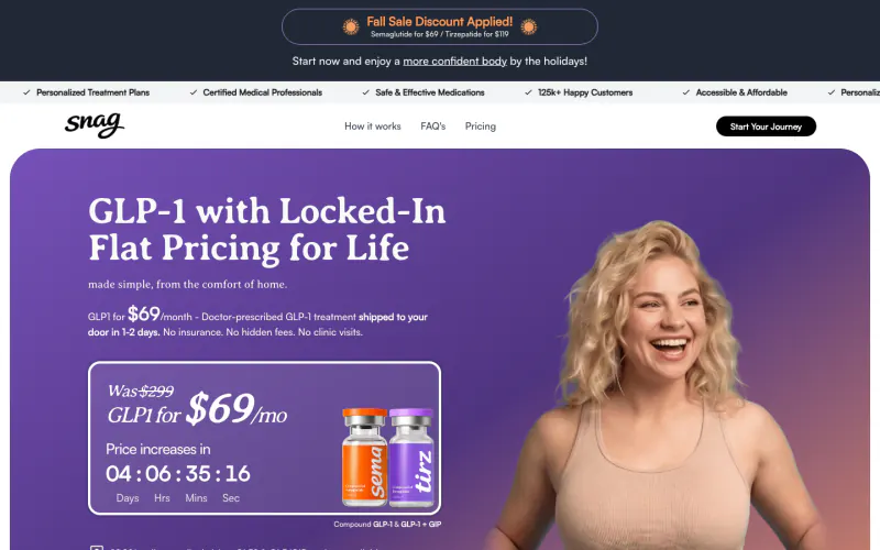 SnagRx homepage