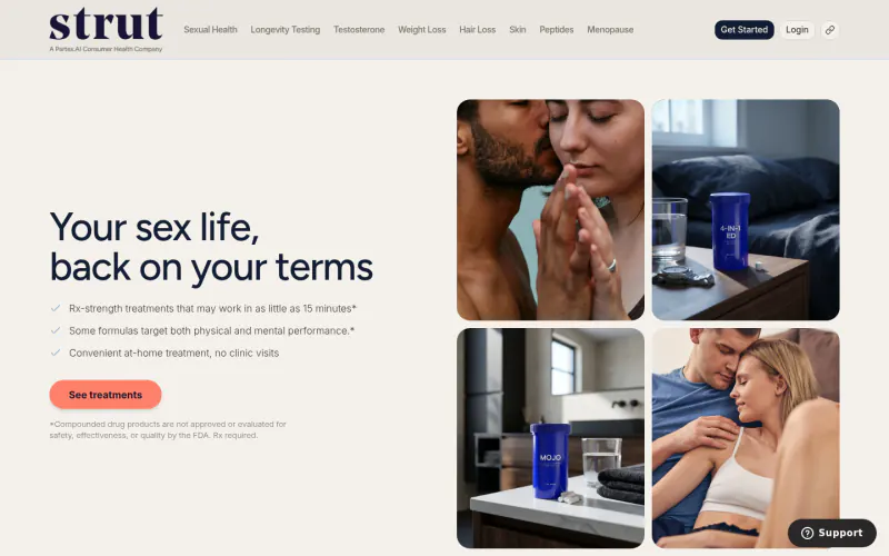 Strut Health website screenshot