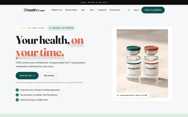 HealthRX website